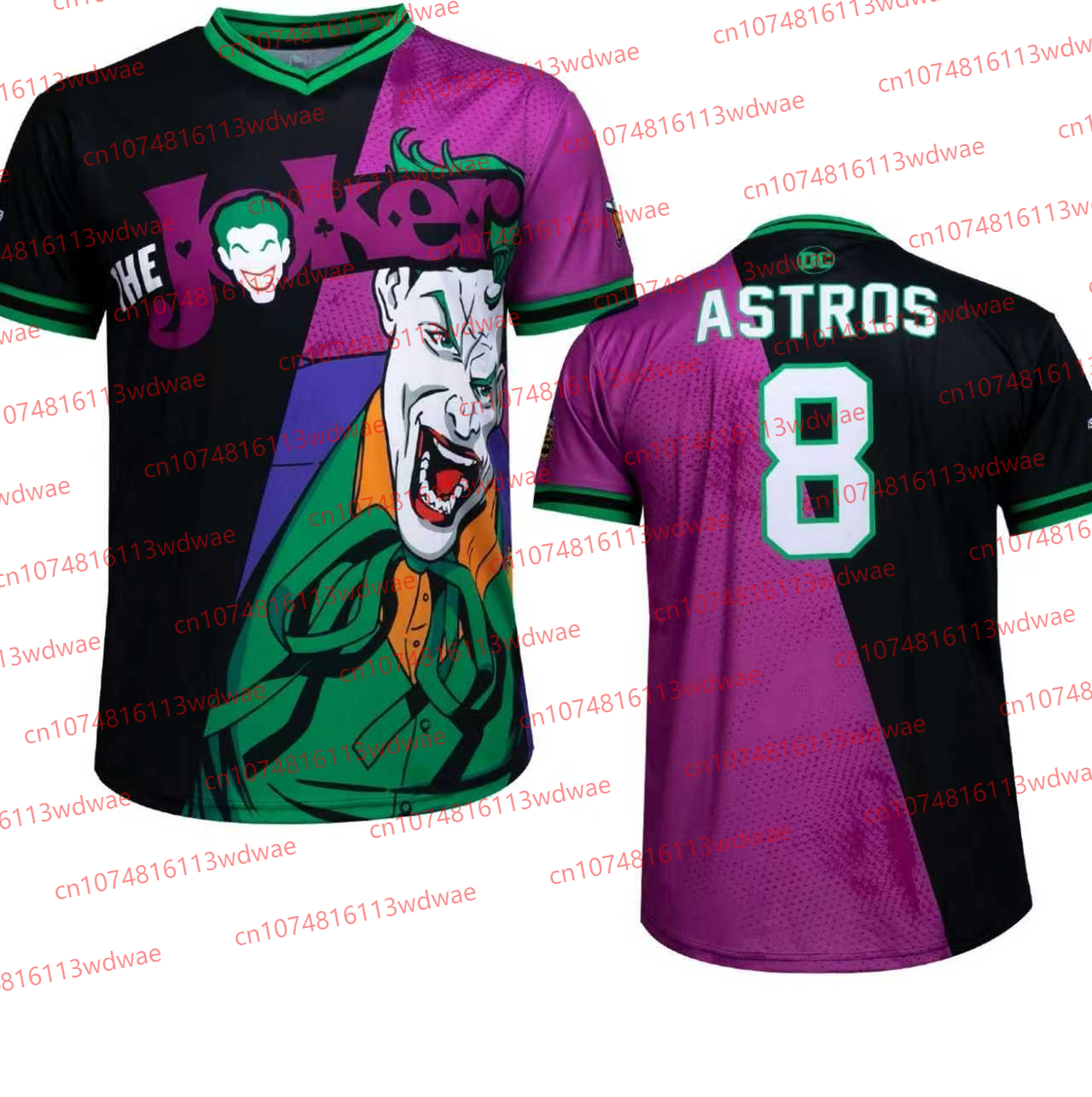 Sports Equipment Jersey - Joker Men Skinny T-Shirt V-Neck Short