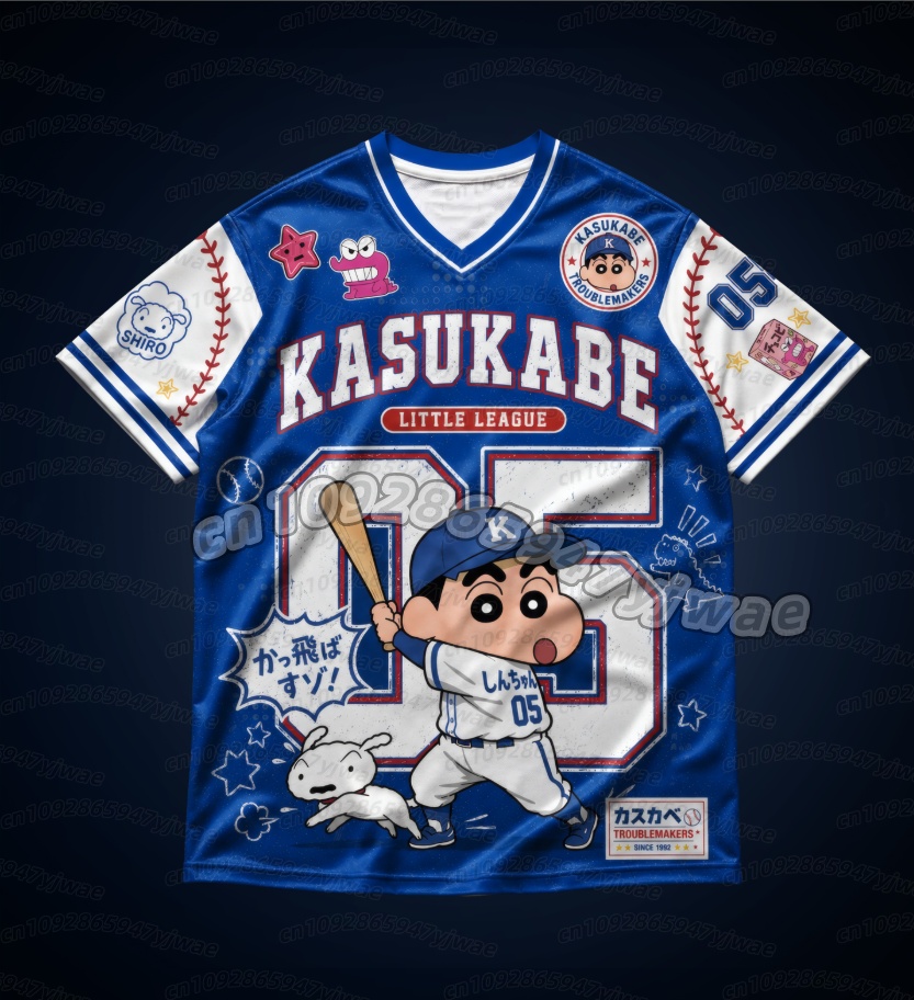 Sports Equipment Jersey - 26 Men Crayon Shin-Chan Retro Trendy