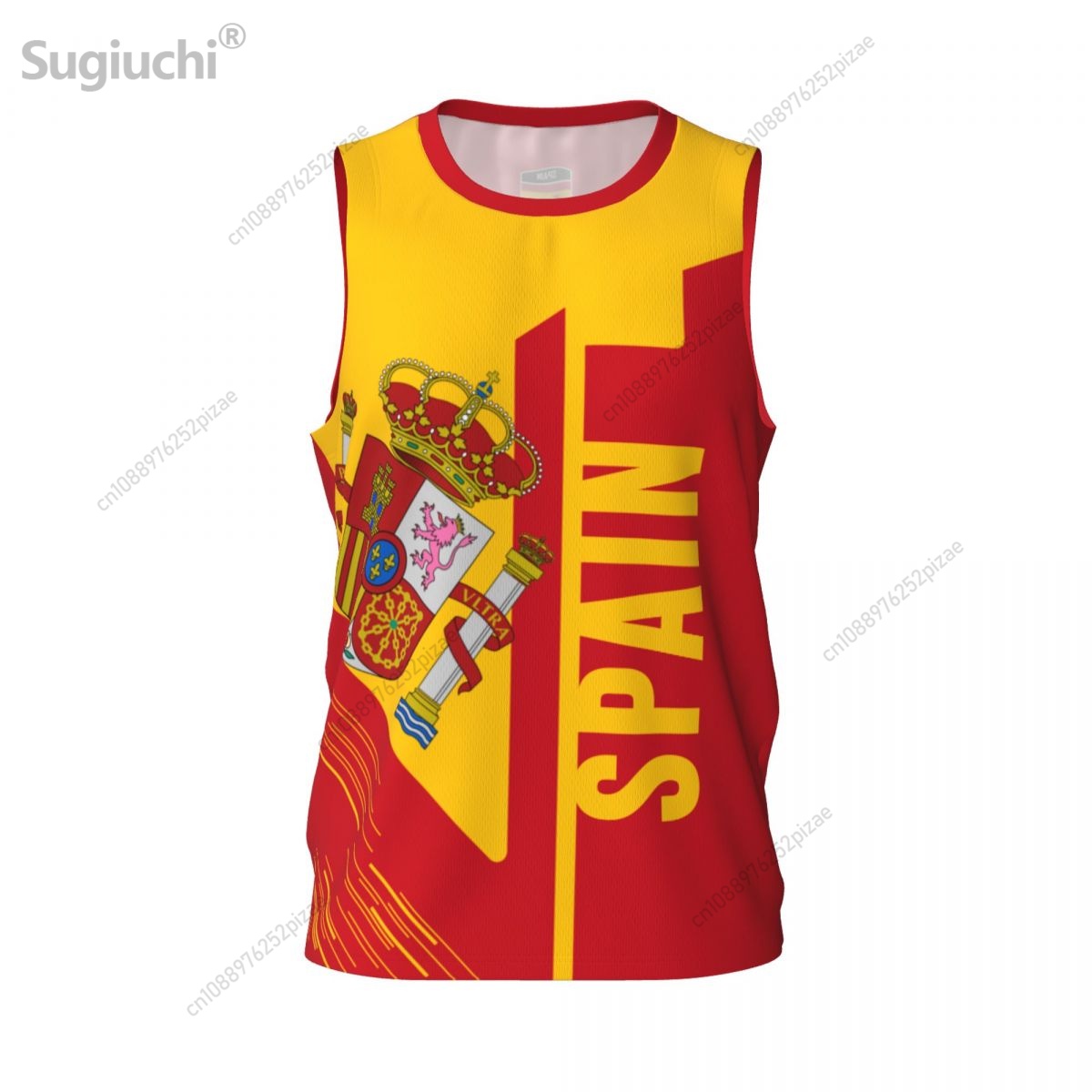 Sports Equipment Jersey - Custom Name Number Spain 3D Flag