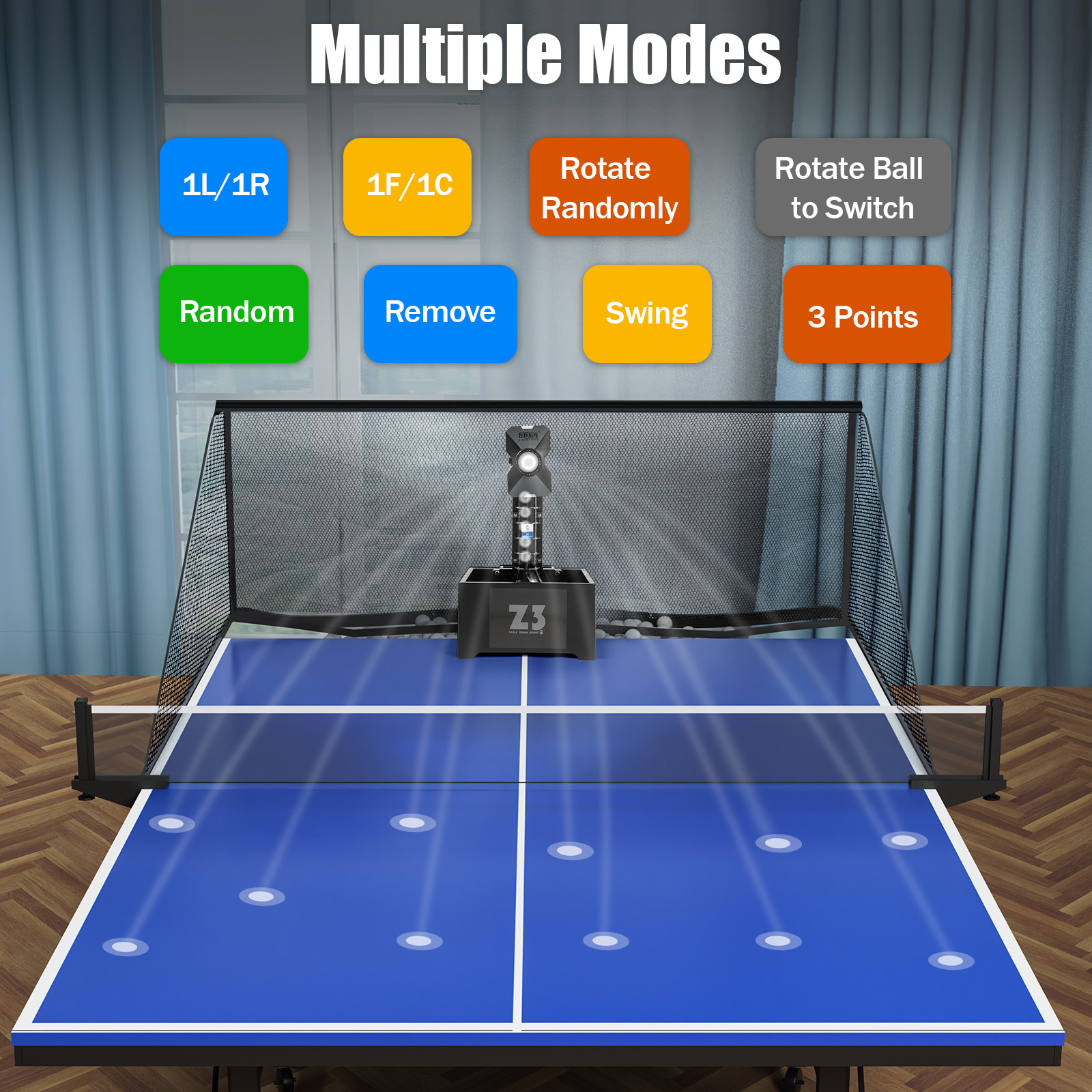 Table Tennis Robot with Net&10 - Sports Equipment For Tennis 评论和价格