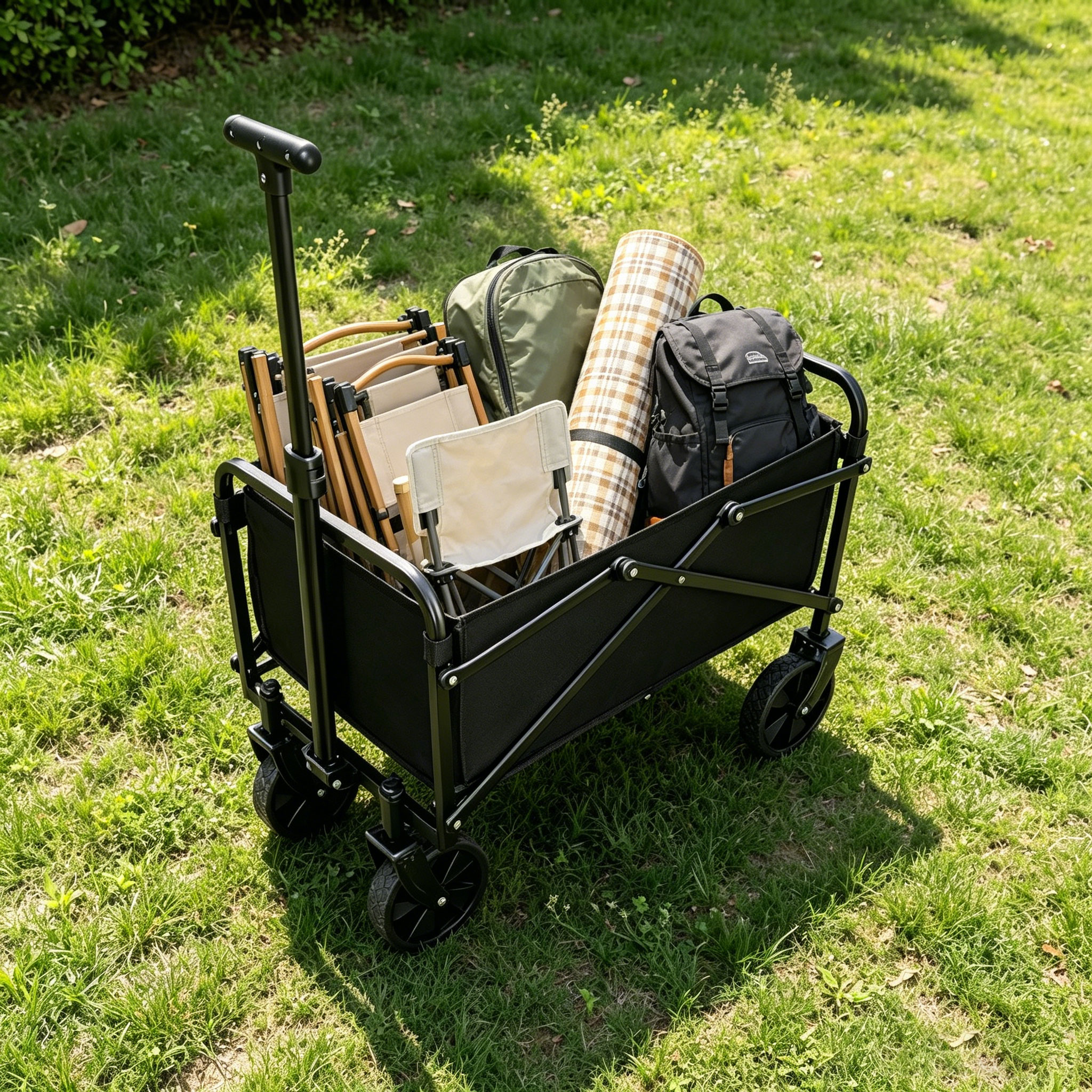 1PC Foldable Camping Wagon Car - Sports Equipment Trolley 评论和价格