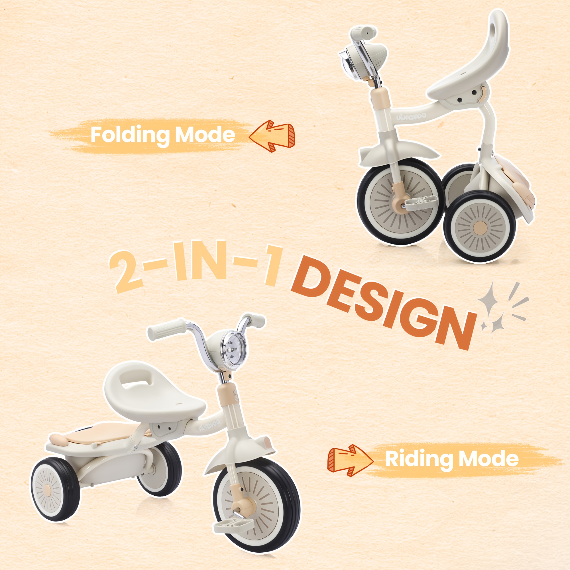 4-in-1 Kids Tricycle – 3-Wheel - Balance Bike Kids 评论和价格